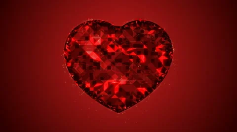 Plexus Geometry Particles Heart Loop Background Stock Footage 49326595