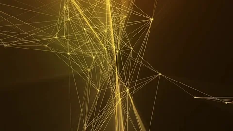 Plexus Gold Rays Stock Footage 80052139