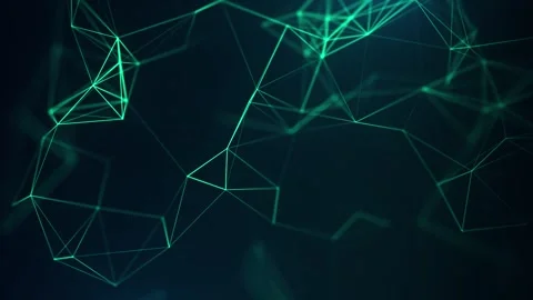 Plexus graphics green with dots and stripes, graphics Stock-Footage 277533182