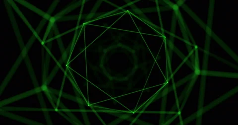 Plexus Green Circle Net #2 Stock Footage 53870390