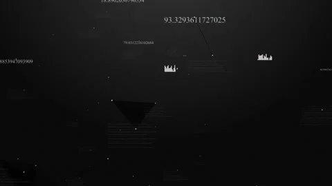 Plexus with HUD elements. Abstract background with diagrams, graphs, figures. Stock Footage 97494207
