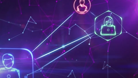 Plexus internet lines Video stock 106773124