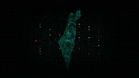 Plexus Israel blue map Stock Footage 153964209