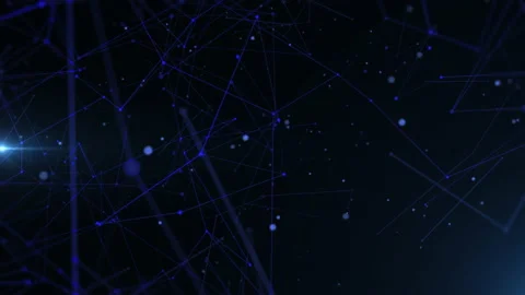 Plexus Line Dots Connection Data Structure Transfer Loop Motion Stock Footage 166765815