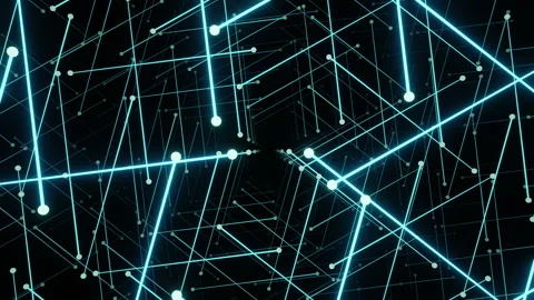 Plexus Line Glow Stock Footage 250102626