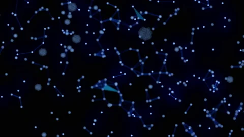 Plexus lines and dot particle blockchain loop animation Stock Footage 150139799