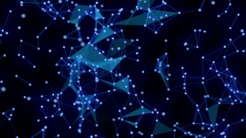 Plexus lines and dot particle blockchain loop animation Vídeos de archivo 150139809