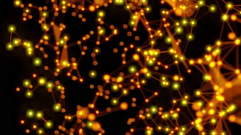 Plexus lines and dot particle blockchain loop animation Видео 150140270