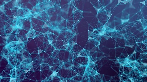 Plexus of lines and dots. Abstract motion background. Molecular network. Stock Footage 94197709