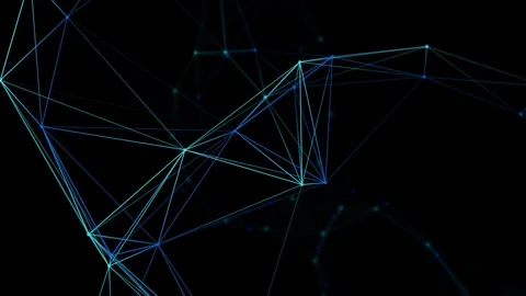 Plexus lines and dots network rotating Video stock 87283419
