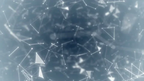 Plexus lines and dots in organic motion. Abstract technology, science and Stock Footage 111903922