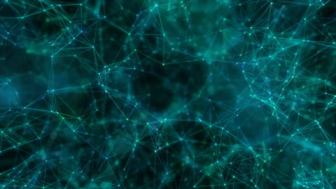 Plexus lines and dots in organic motion and light beams growing and generating Stock Footage 114256411