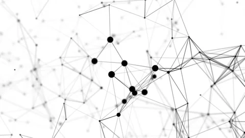 Plexus lines and growing dots connected elements Stock Footage 106672321