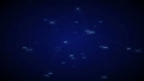 Plexus lines and numbers cyberspace tunnel. Stock Footage 135793013
