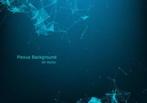 Plexus Lines And Particles Background. Vector Technology Illustration Of Futu Stock Illustration