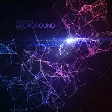 Plexus Lines And Particles Background. Stock Illustration