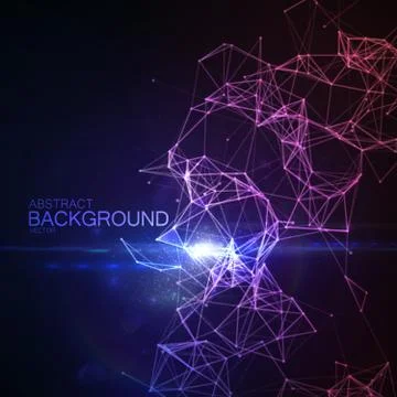 Plexus Lines And Particles Background. Stock Illustration