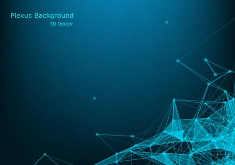 Plexus Lines And Particles Background. Vector Technology Illustration Of Futu Illustrazione stock