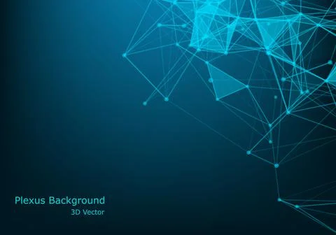 Plexus Lines And Particles Background. Vector Technology Illustration Of Futu Stock Illustration