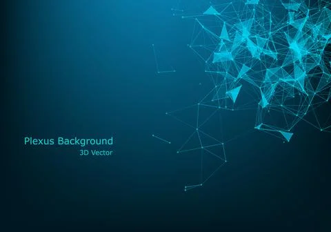 Plexus Lines And Particles Background. Vector Technology Illustration Of Futu Stock Illustration