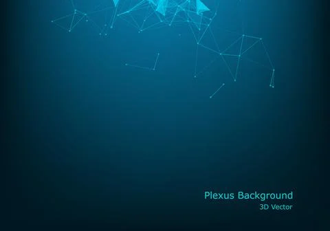 Plexus Lines And Particles Background. Vector Technology Illustration Of Futu 스톡 일러스트