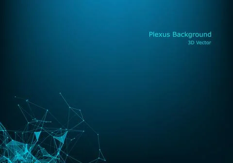 Plexus Lines And Particles Background. Vector Technology Illustration Of Futu Stock Illustration