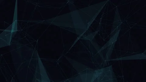 Plexus Lines and Triangles on a Dark Background. Geometric Background Stock Footage 153659234