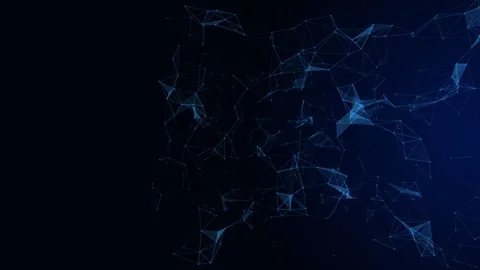 Plexus Of Lines, Dots And Triangles Video Animated Background Stock Footage 337280387