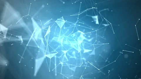 Plexus lines, nodes and polygons evolving in organic motion Stock Footage 80988134