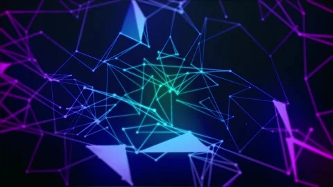 Plexus Loop Background, Geometrical Abstraction Background,4K Abstract Data.. Stock Footage 279149039