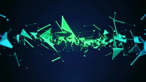 Plexus Loop Background, Geometrical Abstraction Background,4K Abstract Data.. Stock Footage 279149043