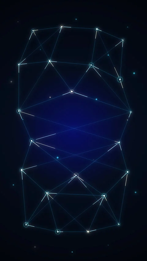Plexus loop technology animation with cyber glowing lines Stock Footage 346638554