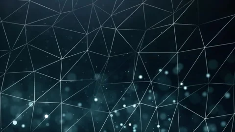 Plexus Mesh Connection with Bokeh Light Particle Motion Background Stock Footage 339408695