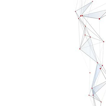 Plexus mesh, red points and gradient triangles. Abstract geometric pattern イラスト素材