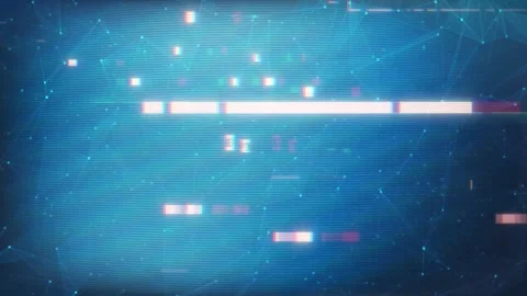 Plexus Motion Background Digital Noise Distortion Screen, Security Network Stock Footage 292145659