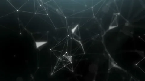 Plexus moving, connecting between themselves and with particles. Plexus style. Video stock 115133069