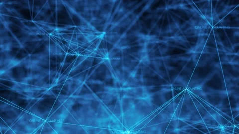 Plexus Network Connection Of Online Accounting In Network Connection Lines Video stock 200932077