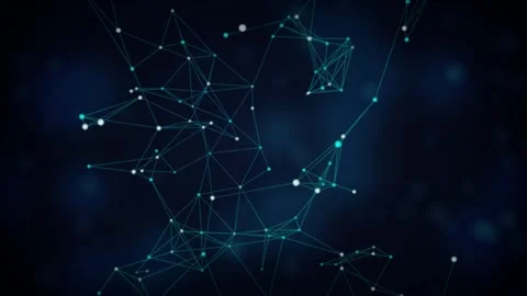 Plexus network nodes connecting seamless loop motion background Stock Footage 344799303