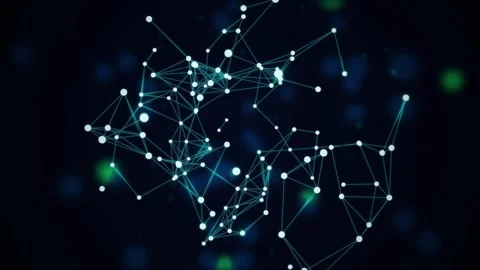 Plexus network structure drifting seamless loop abstract background Stock Footage 344799415