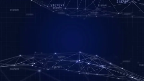 Plexus network technology background with decode running Stock Footage 74199534