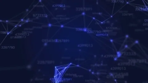 Plexus network technology background with decode running Stock Footage 74260964
