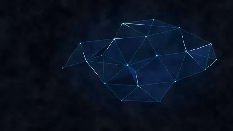 Plexus, network, technology, digital, data, connection, cyber, particle, node, Stock Footage 346740295