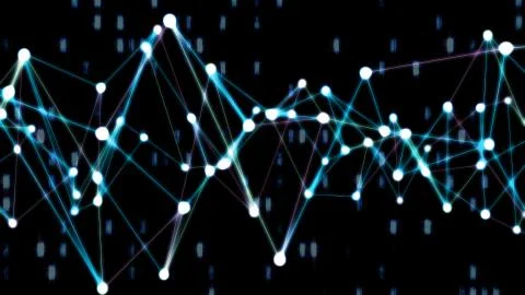 Plexus Neural Network Node Internet Data Connection Science Concept Illustrazione stock