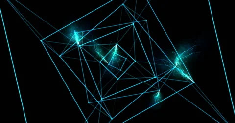 Plexus Particles Blue Net Stock Footage 49202560