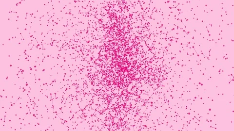 Plexus of pink dots and lines in movement on a pink background Stock Footage 111819778