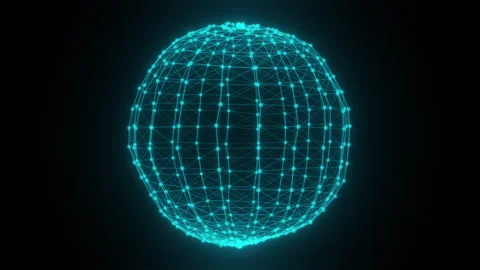 Plexus planet sphere of dots and lines Video stock 312820537