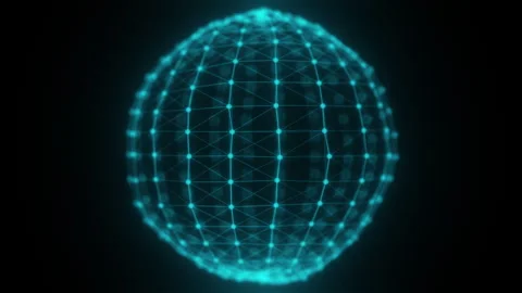 Plexus planet sphere of dots and lines Stock Footage 312820846