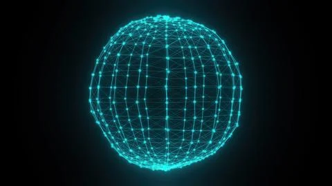 Plexus planet sphere of dots and lines 스톡 일러스트