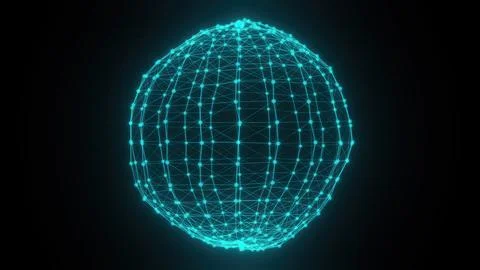 Plexus planet sphere of dots and lines 스톡 일러스트