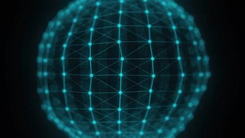 Plexus planet sphere of dots and lines イラスト素材